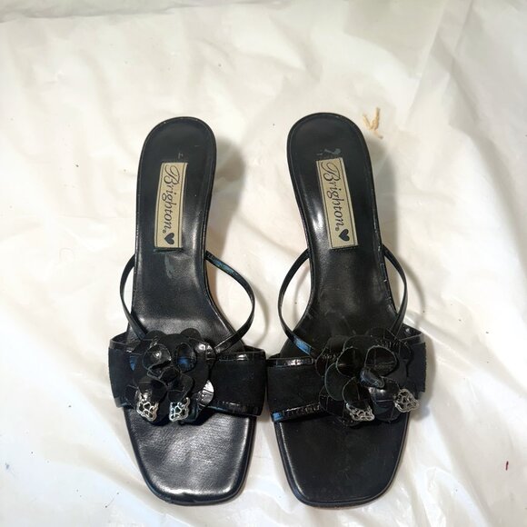 Brighton Raina Black Suede and Leather sandals. Size 6 1/2 - Picture 1 of 15